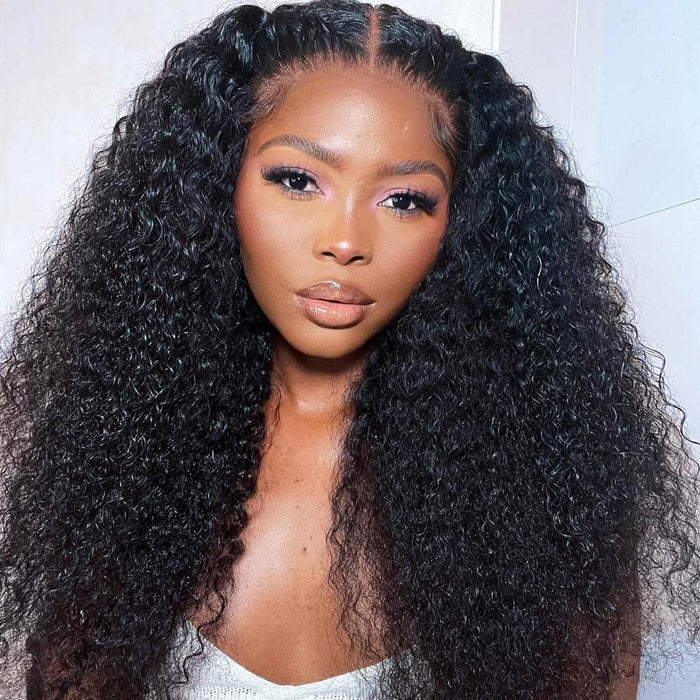 Firieya 13x6 HD Full Lace Front Wig Jerry Curly Wig Pre Plucked Real HD Lace Human Hair Wigs