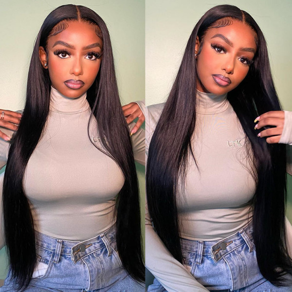 Firieya Hair $189 Buy 28 inch 13x6 HD Full Lace Front Wig Straight Human Hair