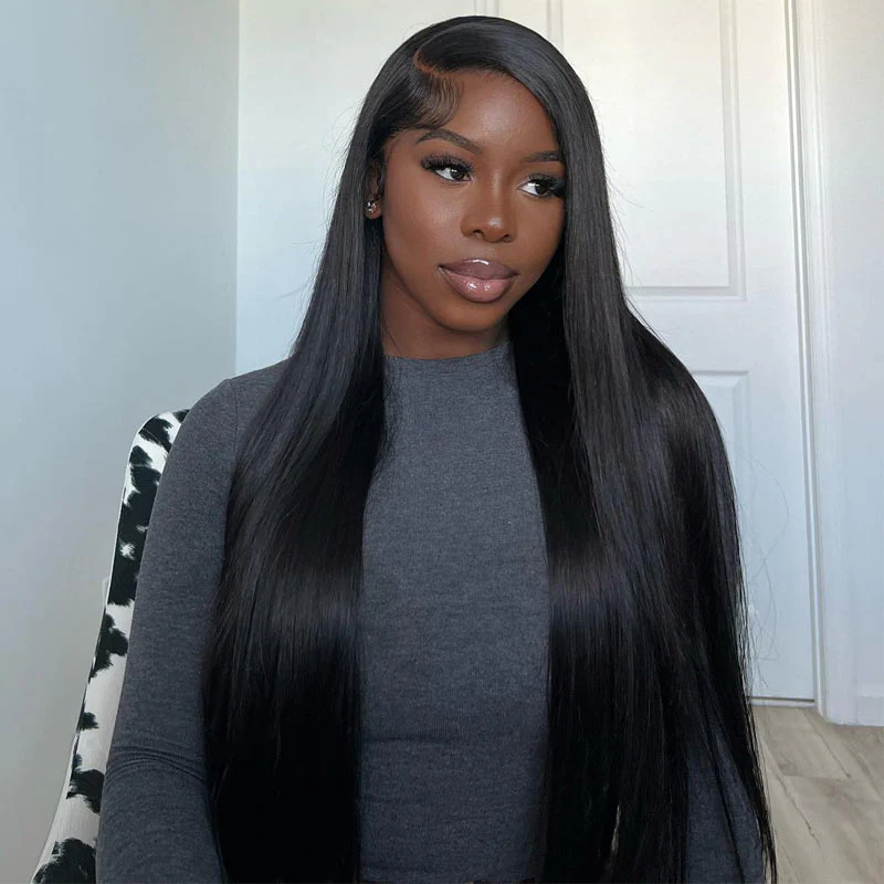 Firieya Glueless Straight Hair 13x6 HD Full Lace Front Wig Pre Plucked Real HD Lace Wig