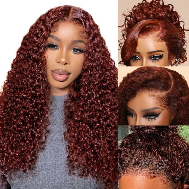 2 Wigs = $309 | 26" 13x4 Jerry Curly #33 Colored Wig & 24" 13x4 Deep Wave #4 Colored Wig