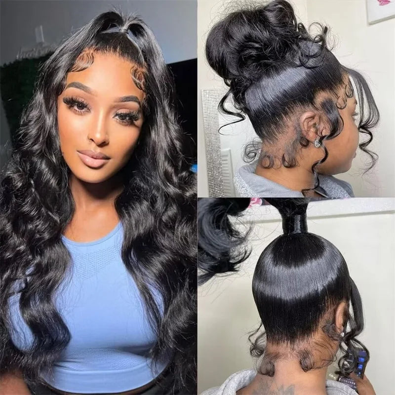 Firieya Pre Plucked 360 Transparent Lace Wigs Human Hair Body Wave HD Lace Frontal Wig With Natural Hairline