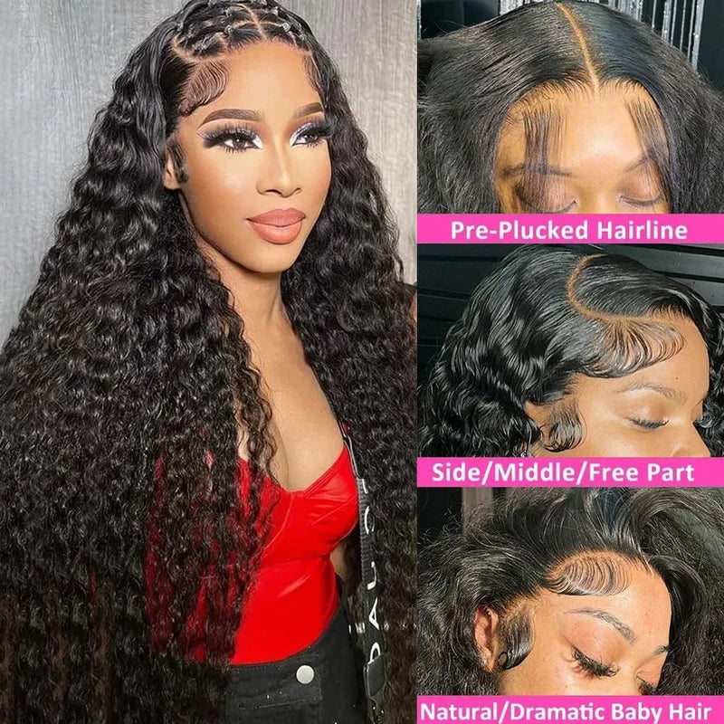 Firieya Deep Wave 360 Transparent Lace Frontal Wig Afforadble Price 360 Lace Wig Cheap Human Hair