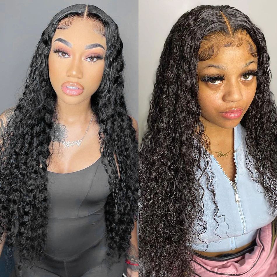 Firieya 360 HD Transparent Lace Front Wig Water Wave Wig Pre Plucked Real HD Lace Human Hair Wigs