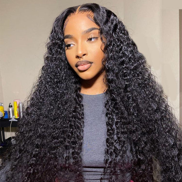 [Flash Sale] Deep Wave 4x4 Lace Wigs Pre Plucked Human Hair Lace Wig For Black Women