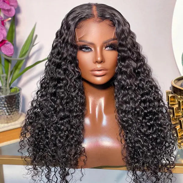 Firieya 5x5 HD Lace Closure Wig Deep Wave Wig Pre Plucked Real HD Lace Human Hair Wigs