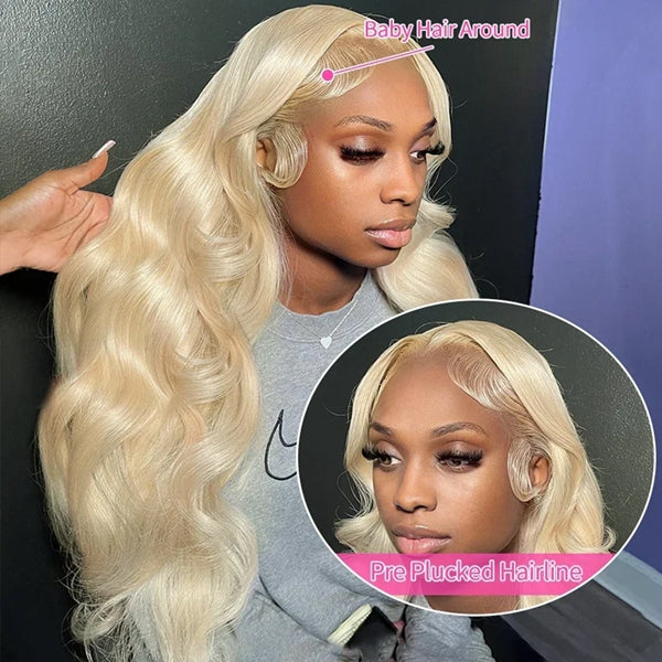 Firieya Hot Body Wave 613 Blonde 13x4 HD Lace Front Human Hair Wigs for Women Pre plucked hairline