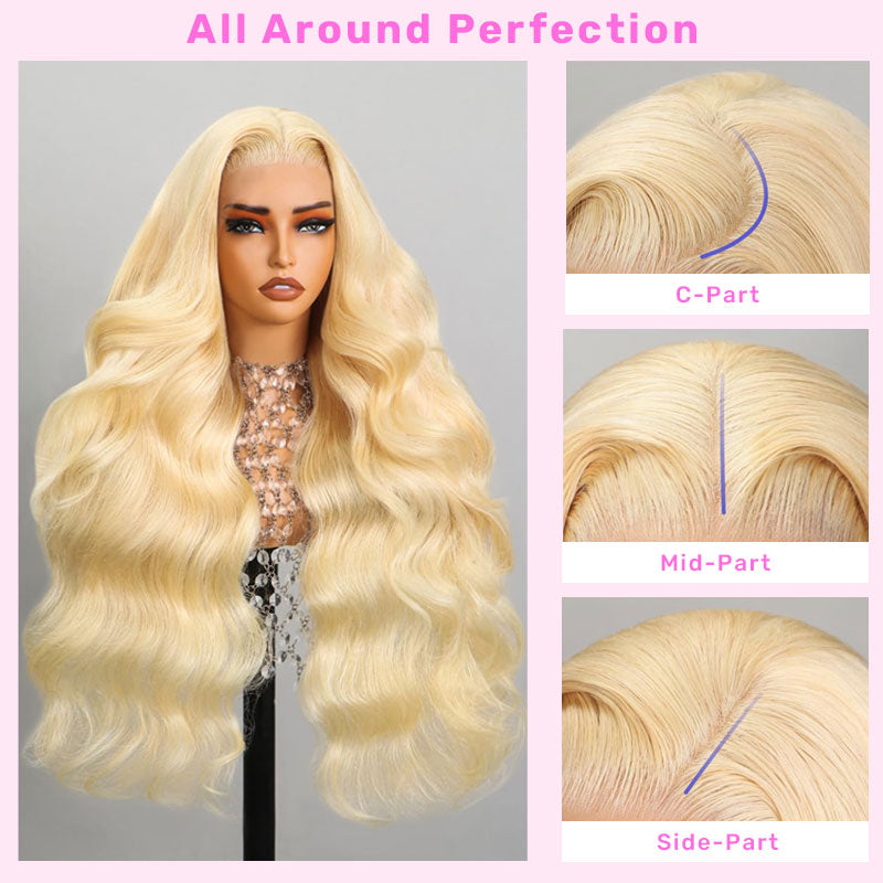 Firieya Hot Sale Body Wave 613 Blonde 13x4 HD Lace Front Human Hair Wigs for Women Pre plucked hairline