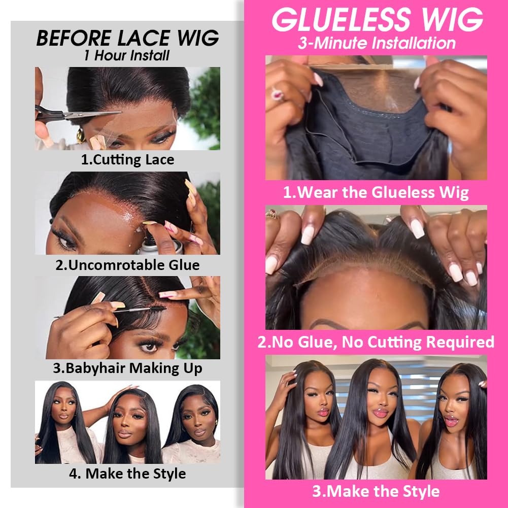 2 Wigs = $269 | 26" Wear Go Pre-cut Lace Straight Wig & 22" 7x5 Wear Go Straight Wig