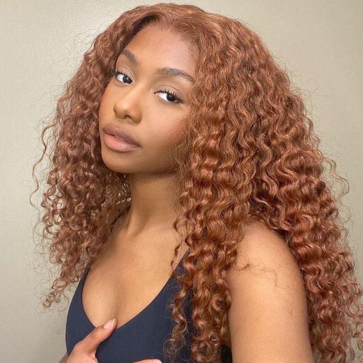 Firieya Blonde Brown #30 Jerry Curly Colored Human Hair Lace Frontal Wig 13x4 HD Lace Blonde Curly Wig