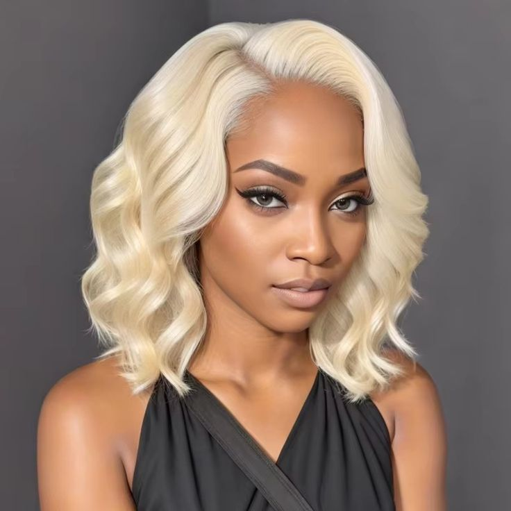 Firieya Body Wave Blonde #613 13x4 Transparent Lace Frontal Bob Wig 100% Virgin Human Hair