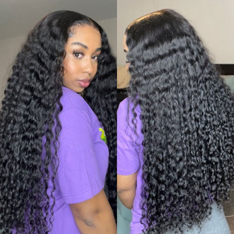 Firieya 9x6 HD Lace Front Wig Deep Wave Wig Pre Plucked Real HD Lace Human Hair Wigs