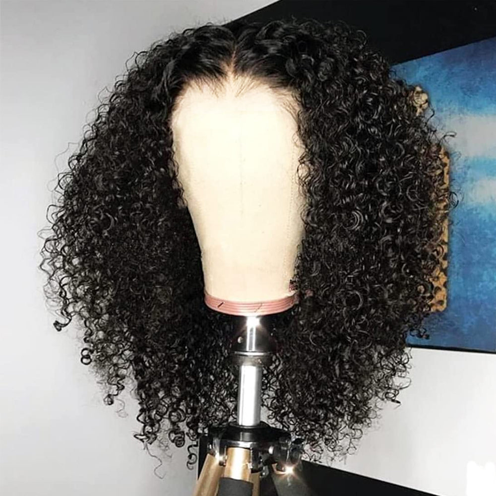 Firieya 9x6 Transparent Lace Kinky Curly Wig Pre Front Wig Pre Plucked Real HD Lace Human Hair Wigs