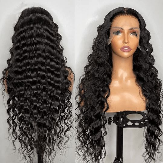 Firieya Loose Deep Wave 13x6 HD Full Lace Front Wigs Pre Plucked Hairline Human Hair Wig