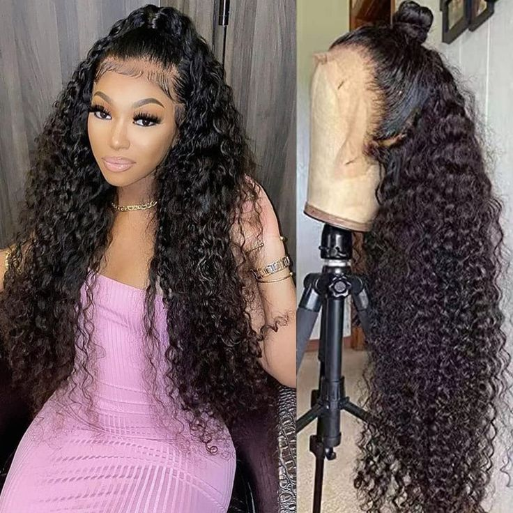 Firieya 13x4 HD Lace Front Wig Water Wave Wig Pre Plucked Real HD Lace Human Hair Wigs