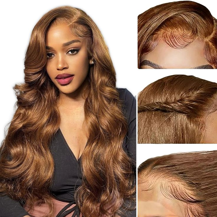 Firieya Chestnut Brown Body Wave Wig 5x5 HD Lace Closure Wig  Pre Plucked Human Hair Wigs