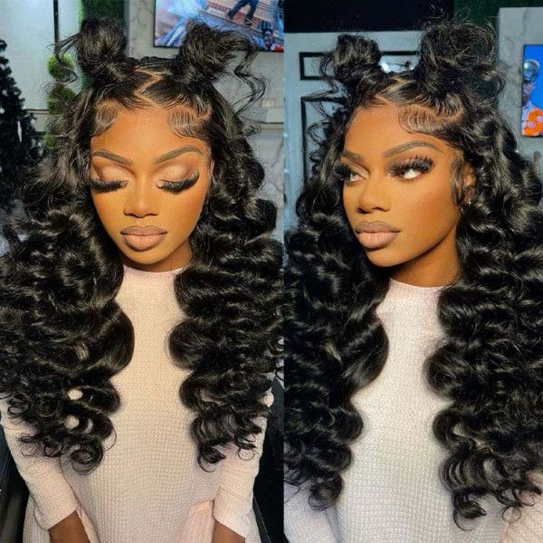 Firieya 7x5 HD Lace Front Wig Loose Wave Pre Plucked Real HD Lace Human Hair Wigs