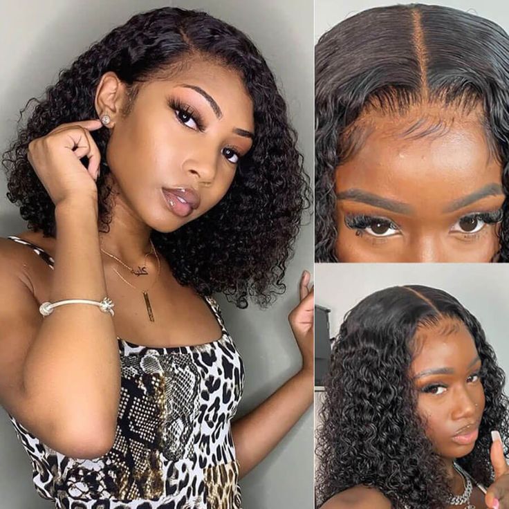 Firieya 5x5 Glueless HD Lace Wig Jerry Curly Short Bob Human Hair Wig