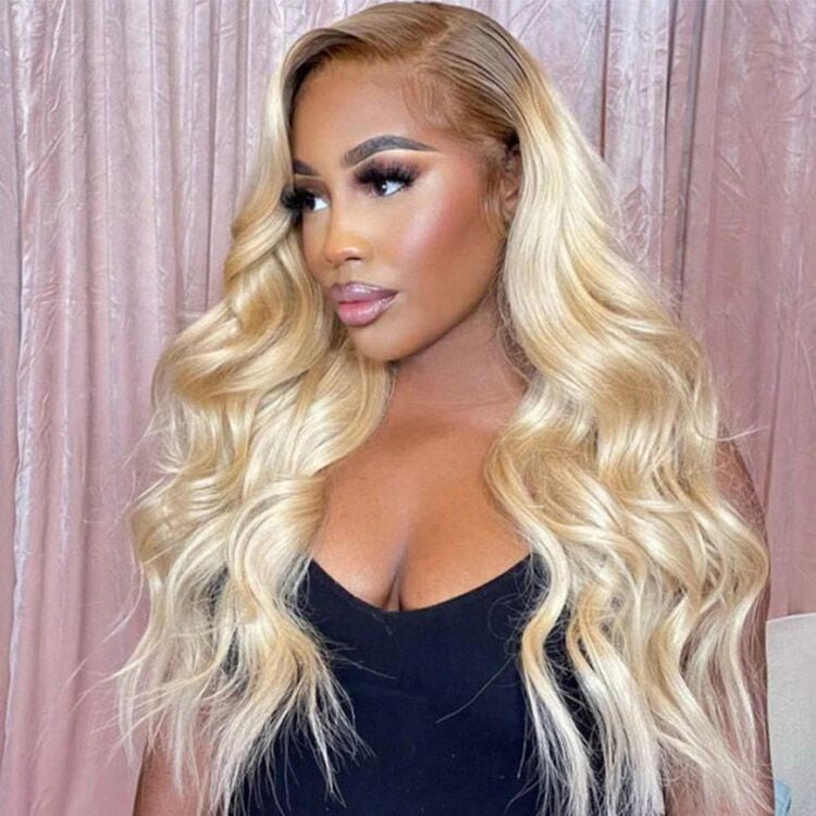 Firieya Ombre Color Wig #4/613 Body Wave Human Hair Lace Front Wig 200% Denisty